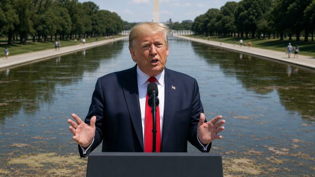 Trump Addresses Deterioration of Reflecting Pool Amid Controversy