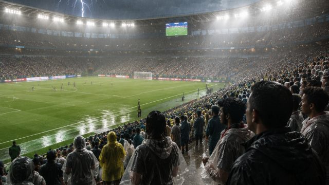 Unexpected Weather Disruption Marks Historic World Cup Match